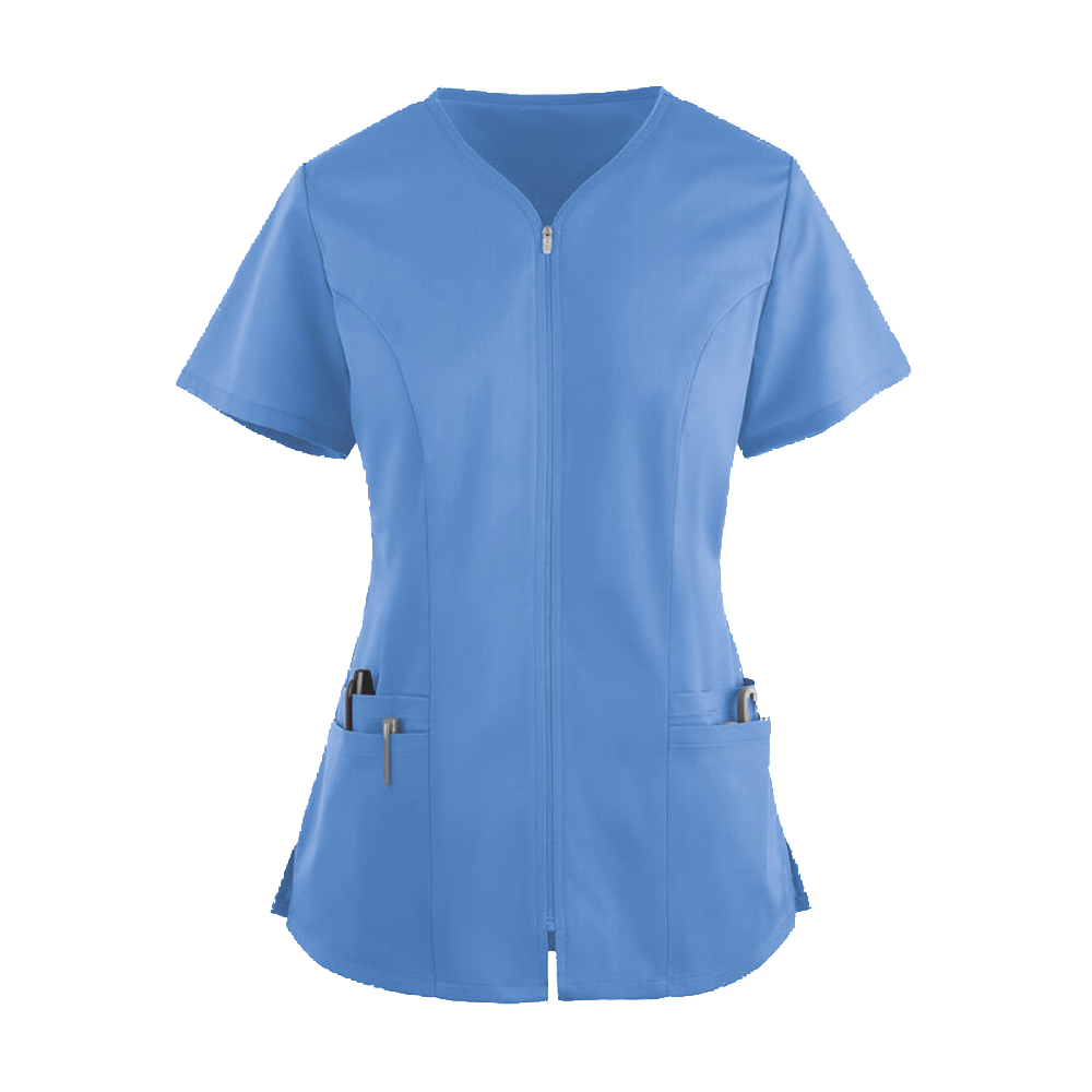 Zakiet Medyczny Biun Jasno Niebieski – bluzki medyczne damskie